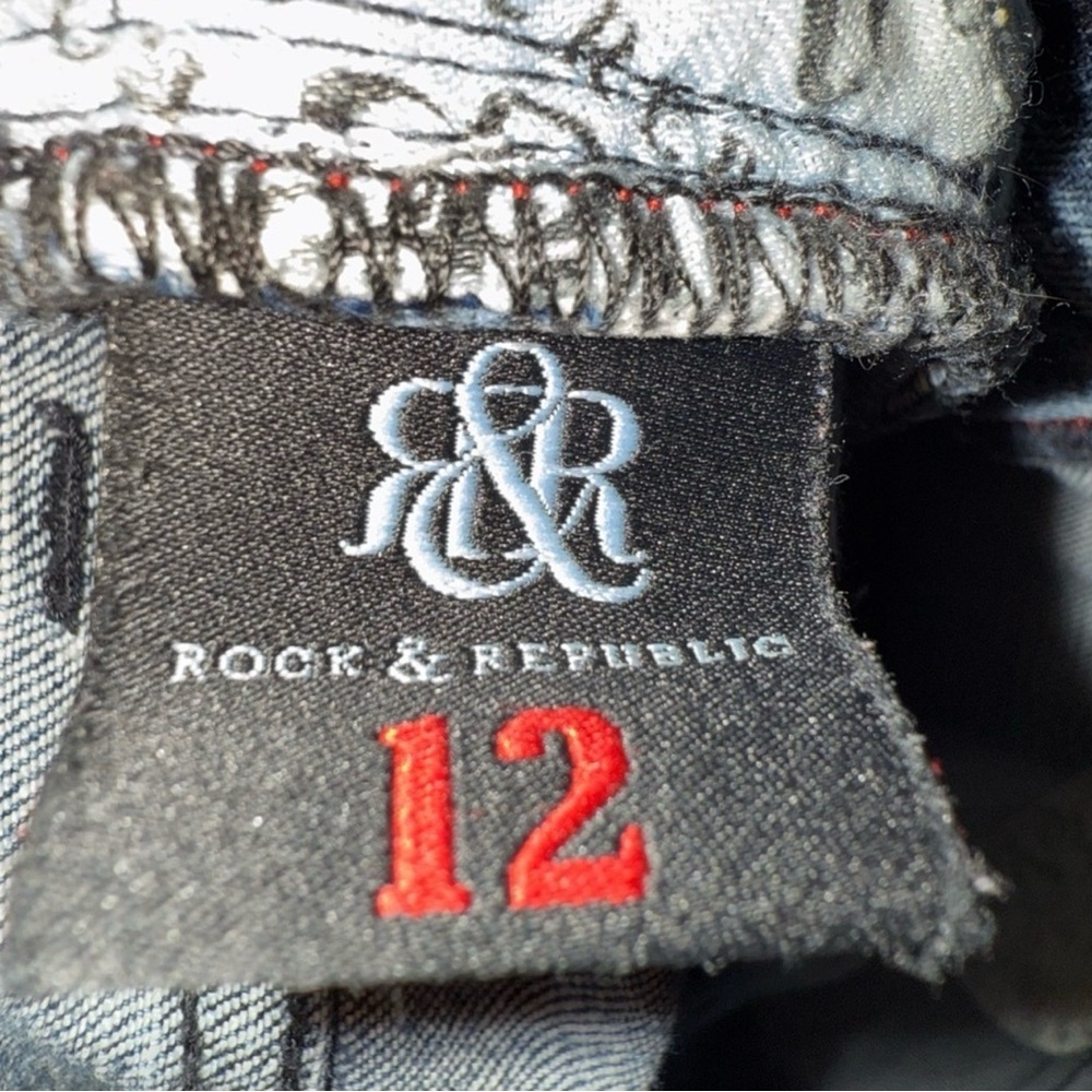 Rock And Republic Bootcut Jeans Blue Size 12 Y2K Mid Rise Stretch Denim✨ - Picture 7 of 9